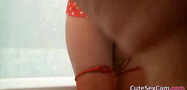  3 Adorable Amateur Teens Shows Butts with Toys on Webcam